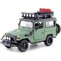 Cochesdemetal.es 1974 Toyota FJ40 Hard Top Off Road Con Portaequipajes Verde 1:24 motor Max 79137