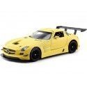 Cochesdemetal.es 2012 Mercedes-Benz SLS AMG GT3 Satin Yellow 1:24 Motor Max 79501