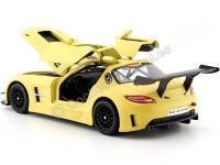 Cochesdemetal.es 2012 Mercedes-Benz SLS AMG GT3 Satin Yellow 1:24 Motor Max 79501