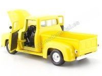 Cochesdemetal.es 1955 Ford F-100 Pickup Light Yellow 1:24 Motor Max 79341