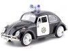 Cochesdemetal.es 1966 Volkswagen Beetle Police Black/White 1:24 Motor Max 79578