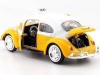 Cochesdemetal.es 1966 Volkswagen Beetle Taxi Yellow 1:24 Motor Max 79577