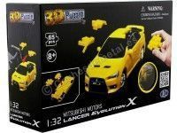Cochesdemetal.es 2008 Mitsubishi Lancer Evolution X "Puzle 3D de 65 piezas" Amarillo 1:32 Happy Well 57140