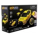 Cochesdemetal.es 2008 Mitsubishi Lancer Evolution X "Puzle 3D de 65 piezas" Amarillo 1:32 Happy Well 57140