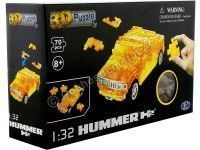 Cochesdemetal.es 2004 Hummer H2 Pickup "Puzle 3D de 70 piezas" Naranja Traslucido 1:32 Happy Well 57101