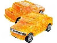 Cochesdemetal.es 2004 Hummer H2 Pickup "Puzle 3D de 70 piezas" Naranja Traslucido 1:32 Happy Well 57101