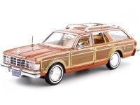 Cochesdemetal.es 1979 Chrysler LeBaron Town & Country Wagon Brown/Woody 1:24 Motor Max 73331