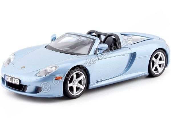 Cochesdemetal.es 2002 Porsche Carrera GT Gris Azulado 1:24 Motor Max 73305