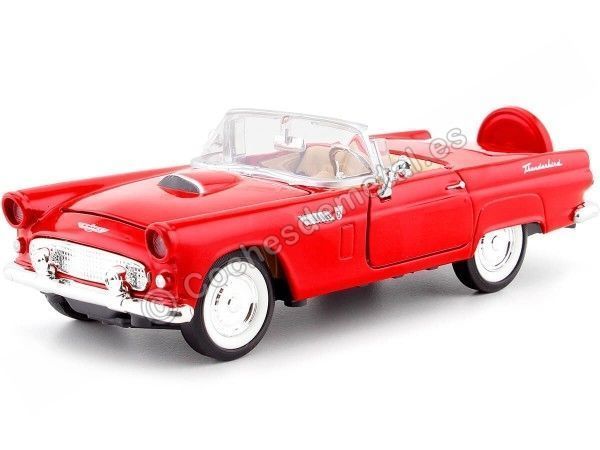 Cochesdemetal.es 1956 Ford Thunderbird Convertible Red 1:24 Motor Max 73215