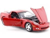 Cochesdemetal.es 2005 Chevrolet Corvette (C6) Rojo 1:24 Motor Max 73270