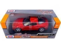 Cochesdemetal.es 2005 Chevrolet Corvette (C6) Rojo 1:24 Motor Max 73270