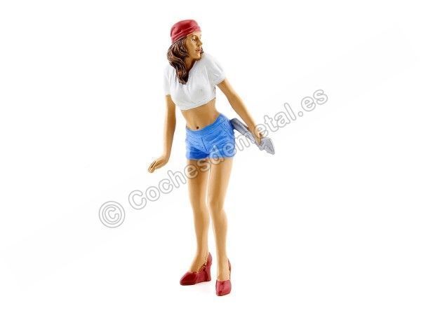 Cochesdemetal.es Figura de resina "Chica Mecánico Katie" 1:18 American Diorama 23862