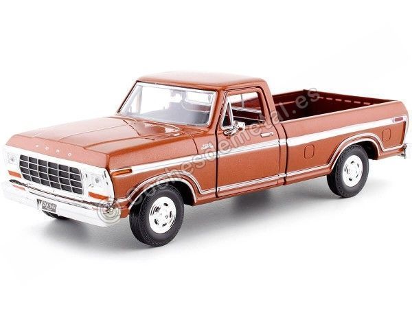 Cochesdemetal.es 1979 Ford F150 Pickup Custom Dark Red 1:24 Motor Max 79346