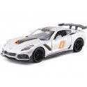 Cochesdemetal.es 2019 Chevrolet Corvette ZR1 GT Racing Metallic Grey 1:24 Motor Max 73785