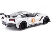 Cochesdemetal.es 2019 Chevrolet Corvette ZR1 GT Racing Metallic Grey 1:24 Motor Max 73785