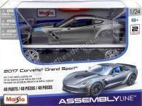Cochesdemetal.es 2017 Chevrolet Corvette Grand Sport Grafito "Metal Kit" 1:24 Maisto 39527
