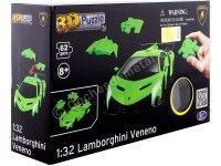 Cochesdemetal.es 2014 Lamborghini Veneno LP750-4 "Puzle 3D de 62 Piezas" Verde 1:32 Happy Well 57113