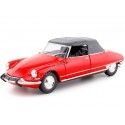 Cochesdemetal.es 1956 Citroen DS 19 Cabriolet Cerrado Rojo 1:24 Welly 22506