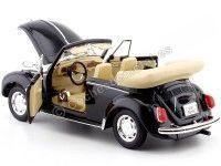 Cochesdemetal.es 1960 Volkswagen VW Beetle Cabrio Black 1:24 Welly 22091