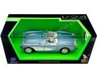 Cochesdemetal.es 1957 Chevrolet Corvette Azul Metalizado 1:24 Lucky Diecast 24201