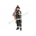 Cochesdemetal.es Figura de Resina "Bombero Salvando una Vida" 1:18 American Diorama 77460