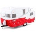 Cochesdemetal.es 1961 Caravana Shasta 15 Airflyte Blanca/Roja 1:24 GreenLight 18225