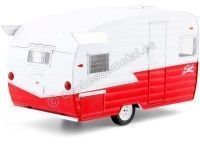 Cochesdemetal.es 1961 Caravana Shasta 15 Airflyte Blanca/Roja 1:24 GreenLight 18225