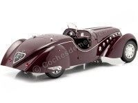 Cochesdemetal.es 1937 Peugeot 302 Darl Mat Roadster Dark Red 1:18 Norev 184695