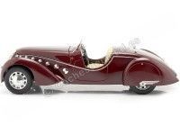 Cochesdemetal.es 1937 Peugeot 302 Darl Mat Roadster Dark Red 1:18 Norev 184695