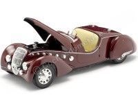 Cochesdemetal.es 1937 Peugeot 302 Darl Mat Roadster Dark Red 1:18 Norev 184695