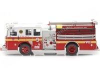 Cochesdemetal.es 2010 Seagrave Marauder Fire Truck "Bomberos New York" Rojo/Blanco 1:43 Editorial Salvat SP02
