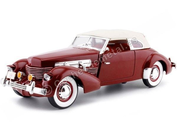 Cochesdemetal.es 1937 Cord 812 Supercharged Convertible Red 1:18 Signature Models 18112