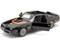 Cochesdemetal.es 1977 Pontiac Firebird Trans AM "Fire Am-VSE" Black 1:18 Greenlight 19080
