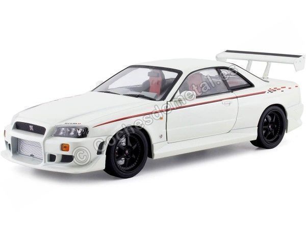 Cochesdemetal.es 1999 Nissan Skyline GT-R R34 Nismo Blanco Perla 1:18 Greenlight 19049