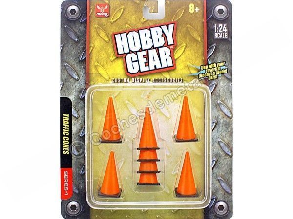 Cochesdemetal.es Ocho Conos para Regular el Tráfico (Series 1) 1:24 Hobby Gear 17025