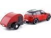 Cochesdemetal.es 2017 Mini Cooper S Countryman Con Remolque Camper Red/Black 1:24 Motor Max 79761