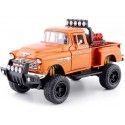 Cochesdemetal.es 1955 Chevrolet 1500 Stepside Pickup Off Road Naranja Metalizado 1:24 Motor Max 79133