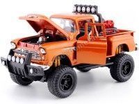 Cochesdemetal.es 1955 Chevrolet 1500 Stepside Pickup Off Road Naranja Metalizado 1:24 Motor Max 79133