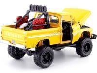 Cochesdemetal.es 1966 Chevrolet C10 Fleetside Pickup Off Road Amarillo Metalizado 1:24 Motor Max 79131