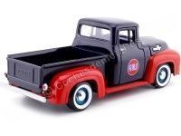 Cochesdemetal.es 1956 Ford F-100 Pickup "Gulf Edition" Azul/Rojo 1:24 Motor Max 79647