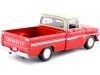 Cochesdemetal.es 1966 Chevrolet C10 Fleetside Pickup Rojo/Crema 1:24 Motor MAX 73355