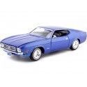 Cochesdemetal.es 1971 Ford Mustang Sportsroof Azul Metalizado 1:24 Motor Max 73327