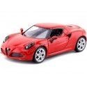 Cochesdemetal.es 2013 Alfa Romeo 4C Rojo 1:24 Motor Max 79320