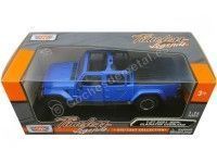 Cochesdemetal.es 2021 Jeep Gladiator Overland Open Top Pickup Azul Metalizado 1:24 Motor Max 79367