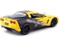 Cochesdemetal.es 2005 Chevrolet Corvette C6 Racing Amarillo/Negro 1:24 Motor Max 73774