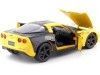 Cochesdemetal.es 2005 Chevrolet Corvette C6 Racing Amarillo/Negro 1:24 Motor Max 73774