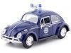 Cochesdemetal.es 1966 Volkswagen Beetle "Policia Holanda" Azul 1:24 Motor Max 79589