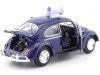 Cochesdemetal.es 1966 Volkswagen Beetle "Policia Holanda" Azul 1:24 Motor Max 79589