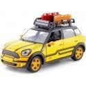 Cochesdemetal.es 2017 Mini Cooper S Countryman Con Baca Portaequipajes Amarillo/Negro 1:24 Motor Max 79752