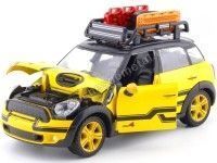 Cochesdemetal.es 2017 Mini Cooper S Countryman Con Baca Portaequipajes Amarillo/Negro 1:24 Motor Max 79752